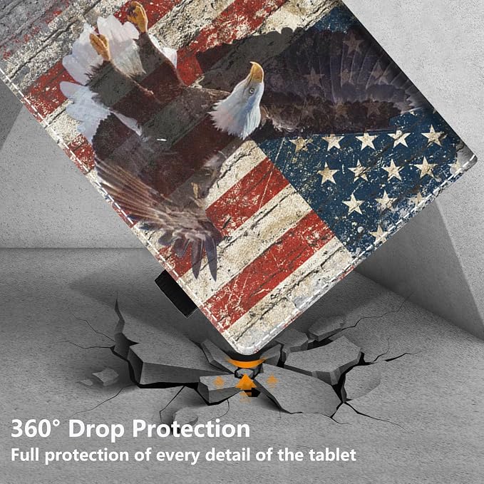 Military Wall Graffiti USA Flag Bald Eagle