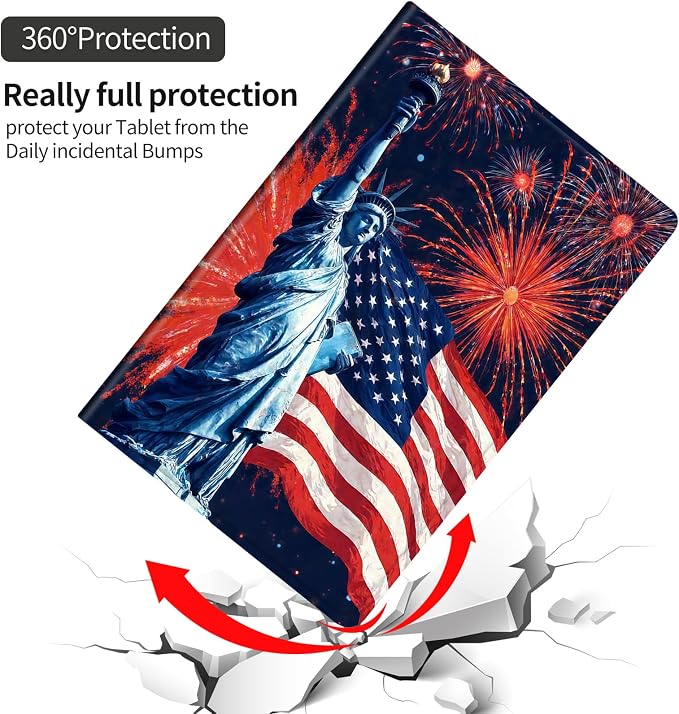 Statue of Liberty American Flag