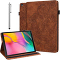 ALILANG Case for Kindle Fire HD 10 (9th Gen 2019/7th Gen 2017/5th Generation 2015) 10.1 Multiple Viewing Angles PU Leather Flip Stand Cover for Amazon Fire HD 10 Case -Brown
