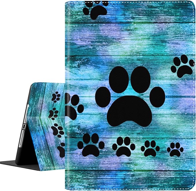 Retro Black Dog Paw Prints