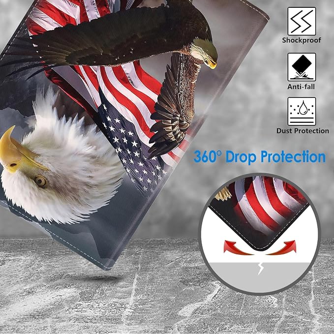 Patriotic American Flag Bald Eagle