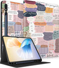 Samsung Galaxy Tab S8/S9 Ultra Case 14.6 Inch 2022/2023 for Women Girls - Folio Cover With Pencil Holder Cute Girly Kawaii Quotes Design Pretty Tablet Cases