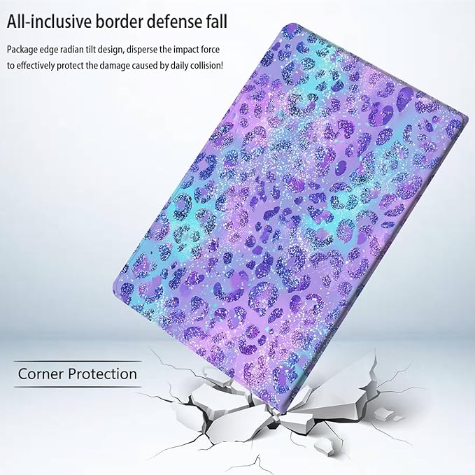 Bxgolkgd Tablet Case for 6.8 Kindle Paperwhite (11th Generation-2021) &amp Kindle Paperwhite Signature EditionAuto Wake/Sleep FunctionPurple Leopard Glitter