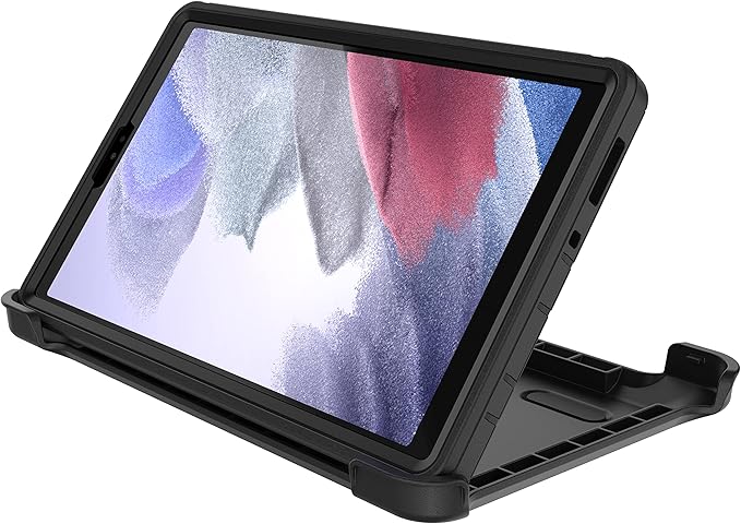 OtterBox Defender Series Case for TAB A7 LITE - Single Unit Ships in Polybag Ideal for Business Customers - BLACK Rugged Durable Multi-Layer Protection