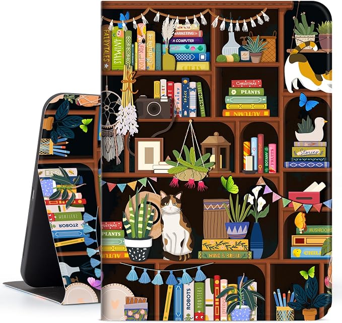 Cozy Cats Bookshelf Greenery