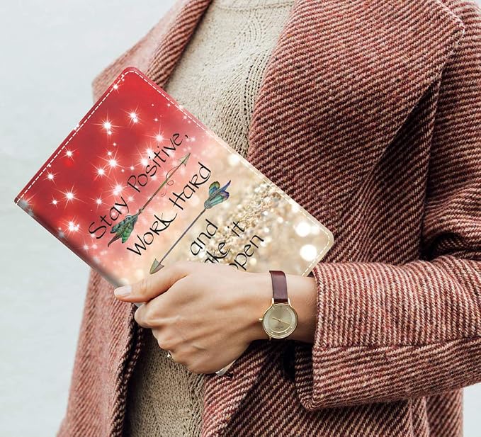 Red Glitter Quote Stay Positive Work Hard and Make It Happen