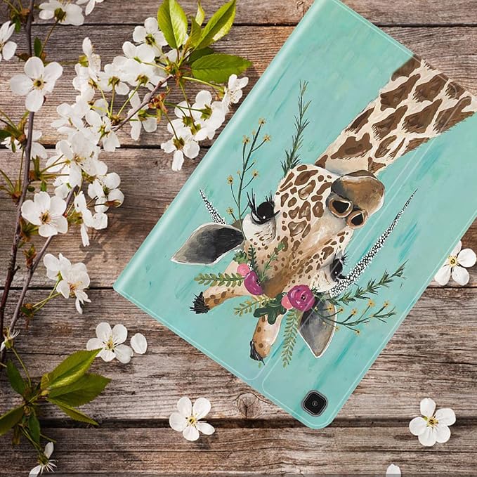 Giraffe With Floral Headgear