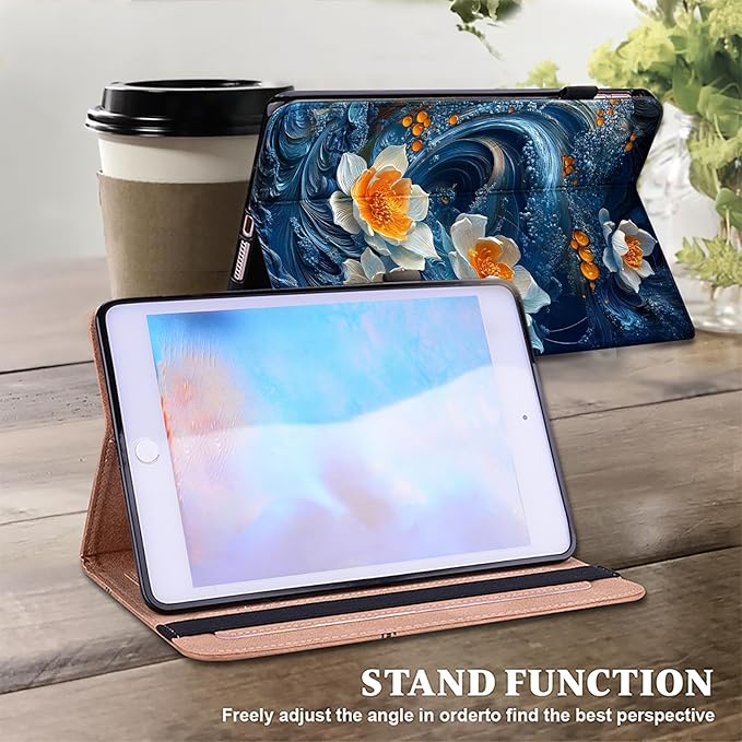 Case for Amazon Kindle Fire Max 11 Case 11(13th Generation 2023 Release) Stylus Holder Flip Wallet Leather Shockproof Cover Surf Flower