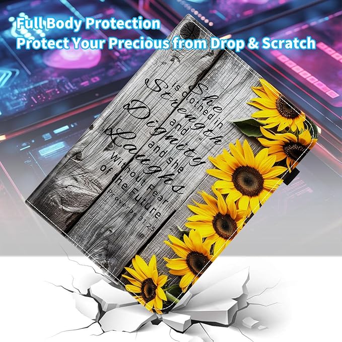 Case for iPad 9th Generation/iPad 8/iPad 7 iPad 10.2 2021 2020 2019/iPad Air 10.5/iPad Pro 10.5Card Slot PU Leather TPU Case Pen Holder Auto Wake SleepBible Verses Proverbs 31:25