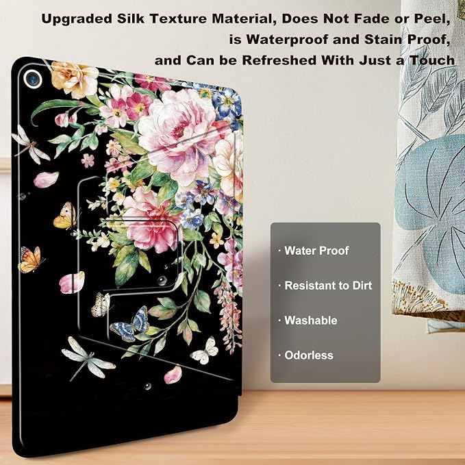 Black Floral Butterfly