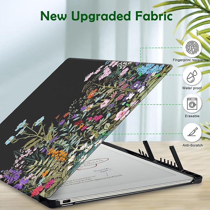 Case for Remarkable Paper Pro Tablet 11.8 (Released in 2024) Hard Back Shell Protective Book Folio Cover with Built-in Pen Holder with Auto Sleep/Wake Function.