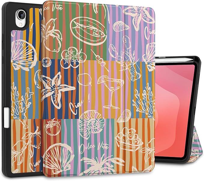DONGKE Case for Samsung Galaxy Tab S11 5G 11 2025 Model (SM-X730/X736B) Slim Lightweight Trifold Stand Cover with S Pen Holder Auto Sleep/Wake Soft TPU Shockproof Back Summer Holiday