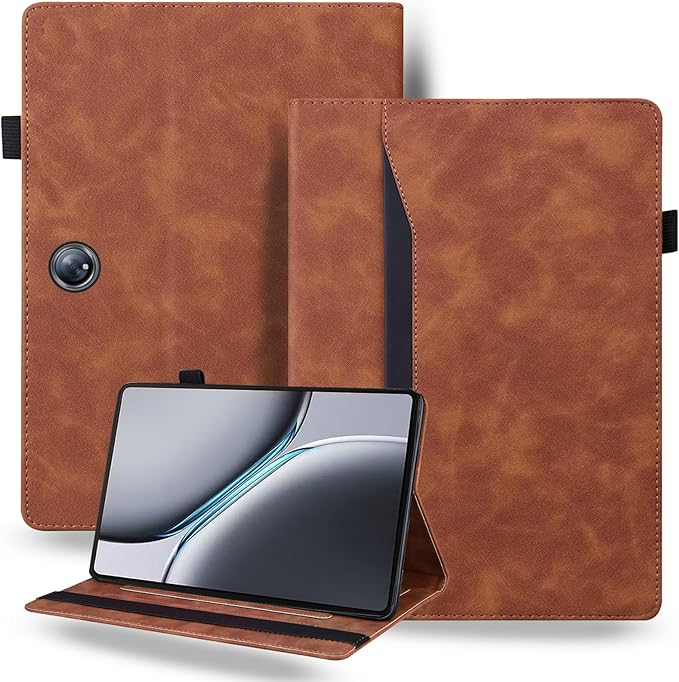 for OnePlus Pad 2 Case 12.1 inch 2024 Released Retro Folio Shell for OnePlus Pad Pro Cover with Card Holder &amp Multi-Angle Stand -Brown