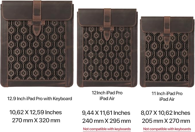Londo Genuine Leather Sleeve Bag for Keyboard Tablet