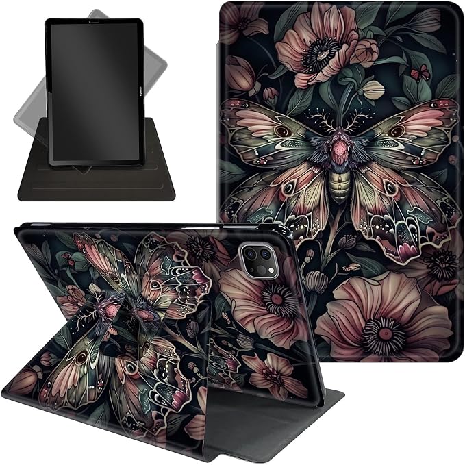 Beautiful Moth and Flower