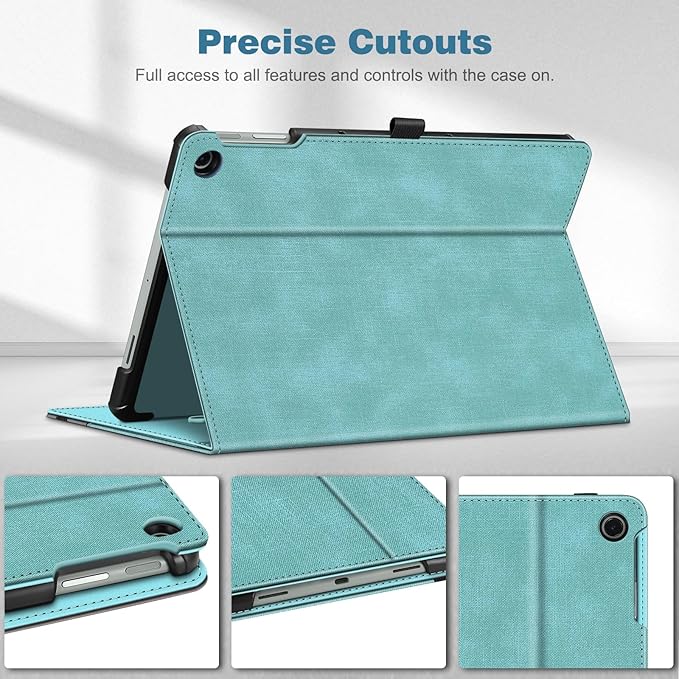 Fintie Case for Google Pixel Tablet 11 Inch 2023 Release Multi-Angle Viewing Protective Stand Cover with Pocket &amp Pencil Holder Compatible with Charging Speaker Dock Turquoise