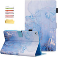 Kindle Fire HD 10 2019/2017 Tablet Case 9th/7th Generation Smart PU Leather TPU Back Folio Stand Cover with Card Slots Pencil Holder [Auto Wake/Sleep] for Amazon Fire HD 10.1 Gold Marble