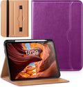 Akkerds Compatible for iPad (A16) 11th Generation Case 11 Inch 2025 for iPad 10th Generation Case 10.9 Inch 2022 with Pencil Holder Protective Leather Business Stand Cover Multiple Angles Purple