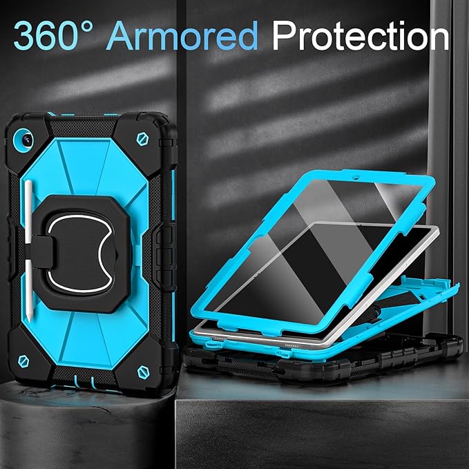 Case for Samsung Galaxy Tab A9+/ A9 Plus Case 11 Inch (SM-X210/X216/X218) with Screen Protector/360° Rotating StandMilitary Grade Shockproof Cover for Galaxy Tab A9 Plus Cases