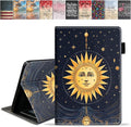 Case for Amazon Kindle Fire 7 Tablet (7 9th/7th Generation 2019/2017 Release) Slim PU Leather Cover with Card Slot &amp Auto Wake/Sleep Mysterious Bohemian Celestial Theme Sun