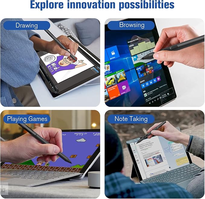 Stylus Pen for ASUS Touchscreen Devices Active Digital Pen with Ultra-Fine Tip 1024 Pressure Sensitivity Palm Rejection for Precision Drawing and Writing