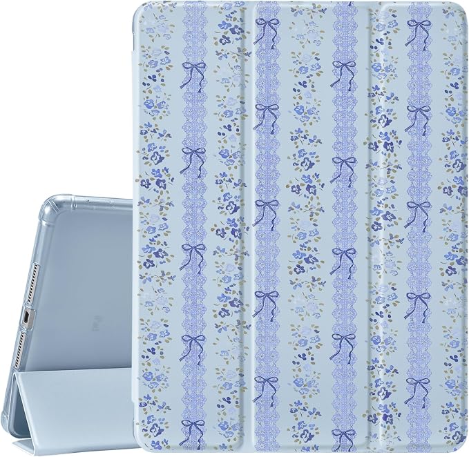 L-Blue Bow&Flowers