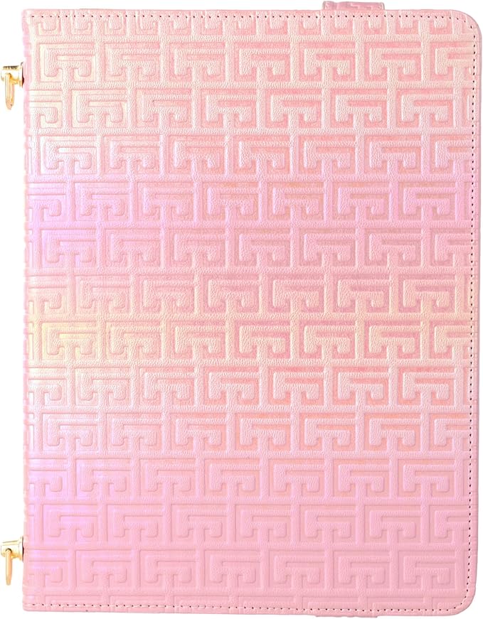 Shiny Case for Samsung Galaxy Tab S10+ 2024/S9 FE+ 2023/S9+ Plus 12.4 Techcircle Crossbody Iridescent Folio Stand Wallet Case with Pen Holder+Card Slots+Hand Strap+Shoulder Strap Shiny Pink