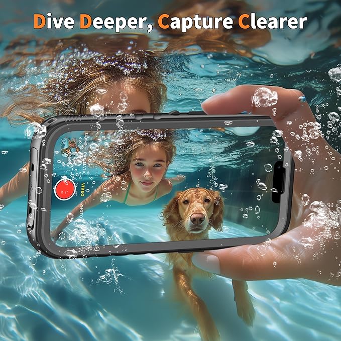 Cozycase for iPhone 14 Waterproof Shockproof Dustproof Case - Heavy Duty/360 Full Body/Military Grade/Protective/Rugged 【8FT Drop Proof | IP68 Underwater】 Built in Screen/Camera Protector with Lanyard