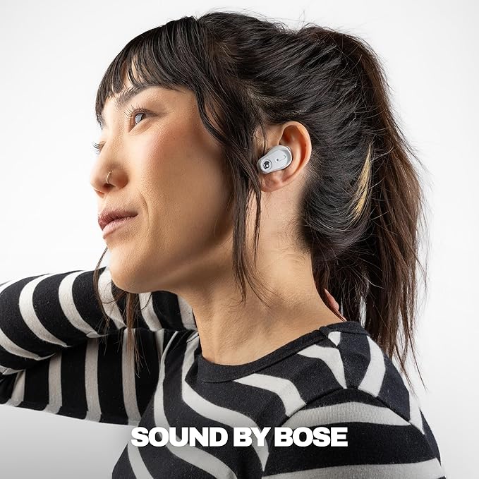 Skullcandy Method 360 ANC Wireless Earbuds Sound by Bose Bluetooth Headphones Premium Noise Cancelling Up to 40 Hrs Battery Sweat and Water Resistant Microphone for iPhone Android - Bone