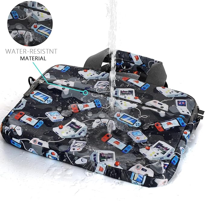 Kids Tablet Bag for Boys Kids Tablet Carrying Case for Fire HD 10 HD 8 Fire 7 Sleeve Bag Kid Kindle Bag iPad Bag for Kid Games Camo Black