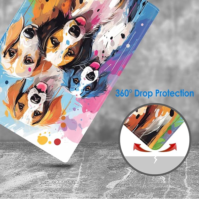 Abstract Watercolor Art Dogs