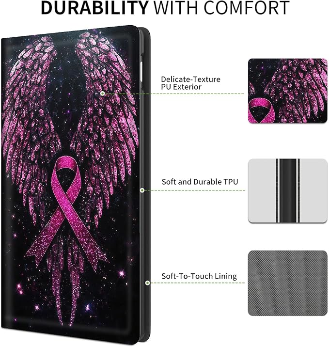 Pink Angle Wings Ribbon