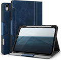 Antbox Case for iPad Air 11-inch M4/M3/M2 (2026/2025/2024) iPad Air 5th/4th Generation 10.9'' Vegan Leather with Pencil Holder Typing Angle Auto Sleep/Wake Muti-Stand (Blue)