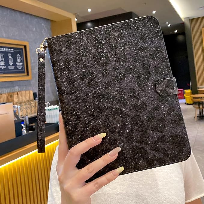 Glitter Black Leopard
