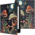 Case for All-New Kindle Paperwhite 12th Generation 7 inch 2024 &amp Kindle Colorsoft Signature Edition 2024 Lightweight Protective Smart Stand Cover with Auto Wake Sleep - Mushroom Butterflies Moon