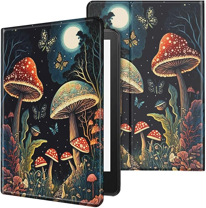 Mushroom Butterflies Moon