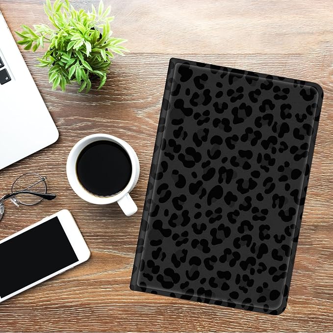 for Fire Hd 10 Tablet Case 11th/13th Generation 2021/2023 ReleaseHybrid Slim Multi-Angles Stand Cover for Kindle Fire HD 10 Plus 11th GenAuto Wake/Sleep- Black Leopard Print