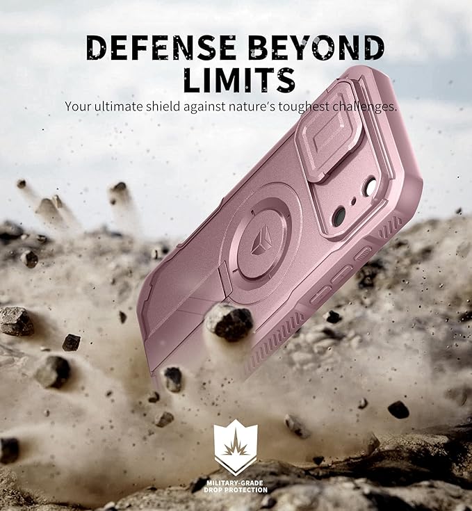 Dexnor for iPhone 17 Pro Max Case [2 Front Frame &amp Built-in Flip Camera Cover &amp Kickstand] Compatible with MagSafe Heavy-Duty Shockproof Portection Case with Screen Protector 6.9 inch Peon