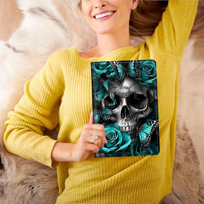 Blue Flower Skull