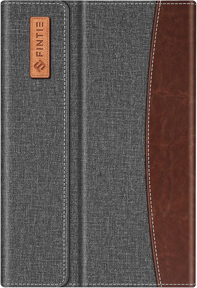 Fintie Case for Samsung Galaxy Tab S8 Plus 2022/S7 FE 2021/S7 Plus 2020 12.4 Inch with S Pen Holder Multiple Angle Portfolio Cover with Pocket Auto Sleep/Wake Gray/Brown