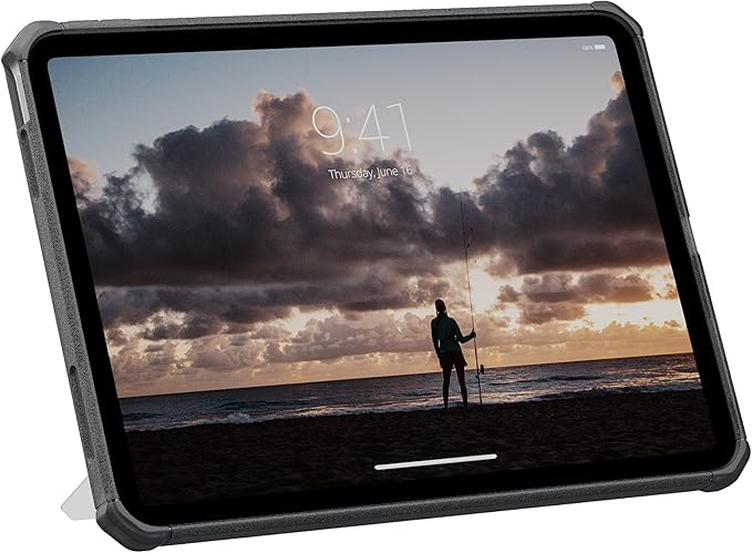 URBAN ARMOR GEAR UAG Designed for iPad 11 A16 11th Gen 2025 Case - A3354 A3355 Rugged Transparent Protective Cover with Kickstand and Pencil Holder Scout Plus Ash