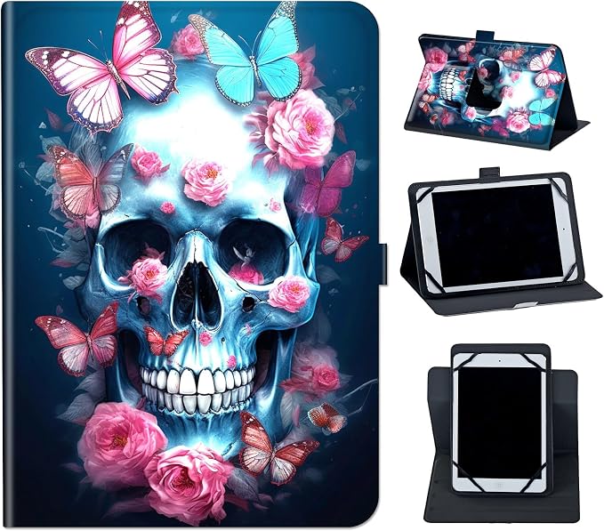 skull Butterfliy Flowers
