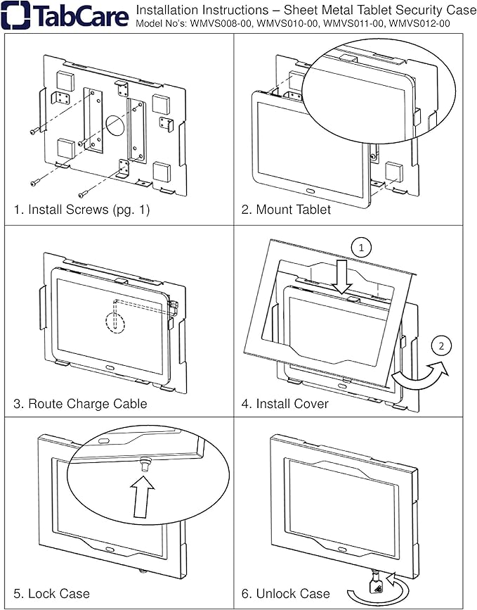 TABcare Locking Anti-Theft Metal Case for Samsung Galaxy TAB S 10.5 Tablet for Kiosk POS Store Show Display Time Clock (TAB S 10.5 Black)