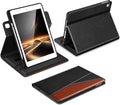 DTTO for iPad 6th / 5th Generation 9.7 Inch (2018/2017) iPad Air 2 / Air 1 Case 360 Degree Rotating Premium Leather Folio Stand Cover with Pencil Holder Black Brown