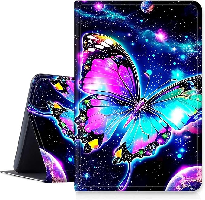 DIGTIALLL Case for Amazon Kindle Fire Max 11 Case (13th Generation 2023 Release) 11 PU Leather Smart Protective Cover with Auto Sleep/WakeColorful Butterfly