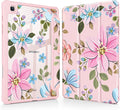 Tuiklol for Samsung Galaxy Tab S6 Lite 10.4 inch 2024 2022 2020Buit in S Pen Holder with Shockproof Protective Cover Clear Transparent Back Shell Auto Wake/Sleep Tones Flowers