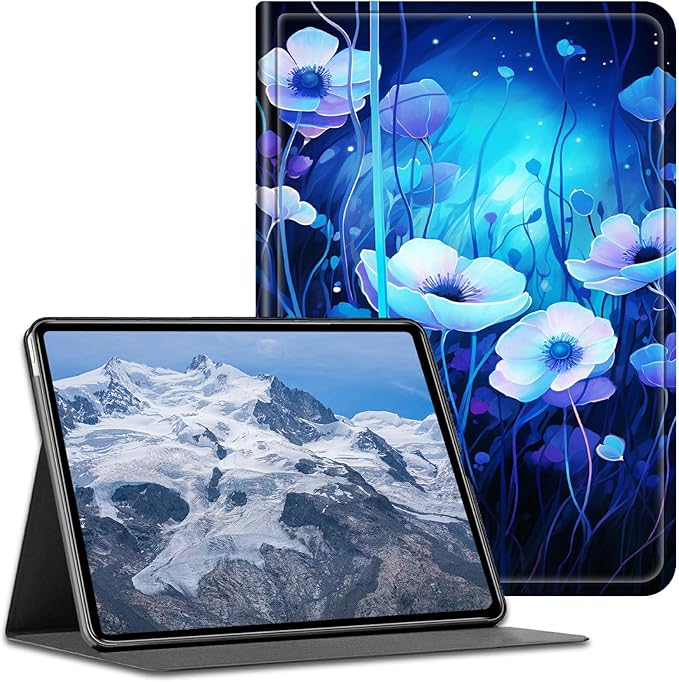 Case for Kindle Fire Max 11 Case (13th Generation 2023 Release) 11 PU Leather Shockproof Stand Protective Cover with Auto Wake/Sleep for Fire Max 11 2023Purple Flowers
