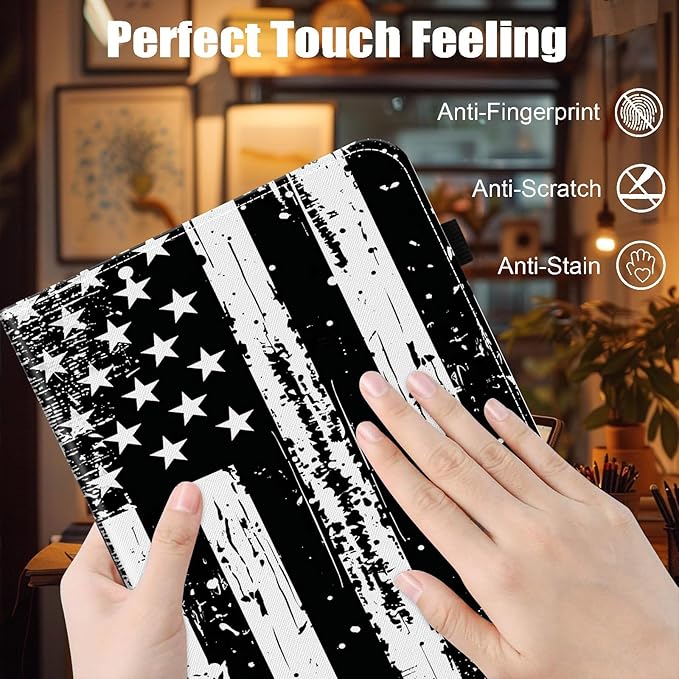 Case for iPad 9th Generation/iPad 8/iPad 7 iPad 10.2 2021 2020 2019/iPad Air 10.5/iPad Pro 10.5Card Slot PU Leather TPU Case Pen Holder Auto Wake SleepVintage American Flag