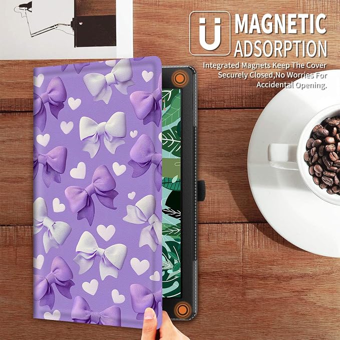 Cute Purple Bows and Hearts