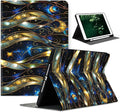 Compatible with iPad Air 13 inch Case (M3 2025 /M2 2024)/12.9 inch Case (6th/5th/4th/3rd 2022/2021/2020/2018) with Pencil HolderAuto Wake/Sleep Protect CoverStained Glass Effect Moon Stars